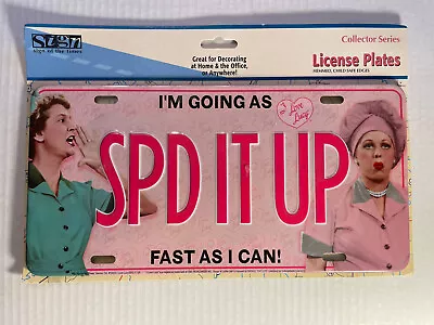 I Love Lucy License Plate Chocolate Factory I’m Going As Fast As I Can Spd It Up • $12