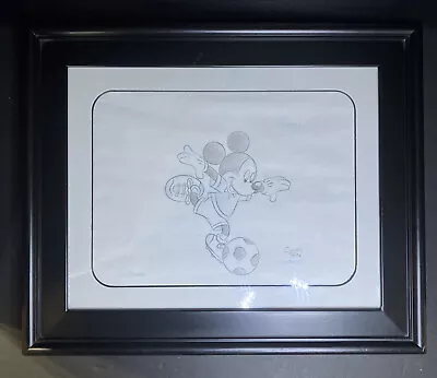 Original Framed Disney Mickey Mouse Color Pencil Sketch Signed By Oliver Itson • $68.99