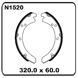 Fit Mazda E2000 Tray Truck Most 2000 Kg 1972-1981 REAR Drum Brake Shoe SET N1520 • $136.72