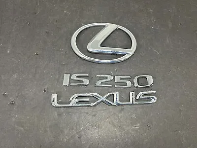 $19.97 • Buy 2006 - 2013 Lexus IS250 Rear Trunk Lid Emblem Badge Logo Letters OEM BLACK PAINT