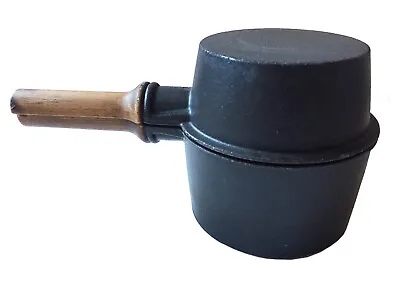 DANSK QUISTGAARD ORECAST Vintage Iron Sauce Pan Set Matte Black Wooden Handles • $139