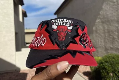 Vintage Rare Chicago Bulls Jagged Edge Snapback • $350