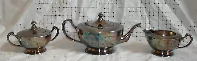 Vtg 1881 Rogers Quadruple Silverplate Teapot Sugar Creamer 5008 As Is Read • $22.50