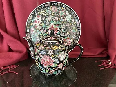 Vintage Chinese Tea Pot And 10 1/2” Plate • $42.50