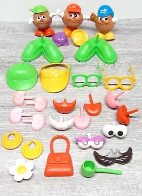 Vintage Mr Mrs Potato Head Accessories Lot Spuds Kids Excellent 80s Hasbro 1983 • $18.69