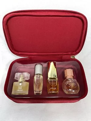 Estee Lauder 4 Pc Set Mini Perfume Zip Travel Case • $29.99