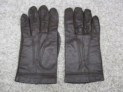 VINTAGE Brown Leather Gloves Mens Large Driving Antron Lining FOWNES BROTHERS • $39.99