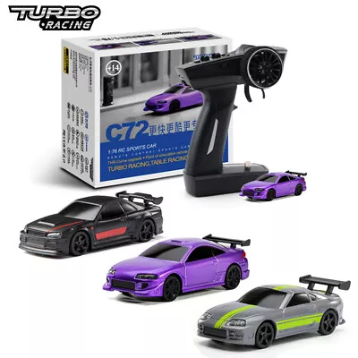 Turbo Racing 1:76 C73 Drift RC Car With Gyro Radio Remote Control Toys RTR Kit • $139.99