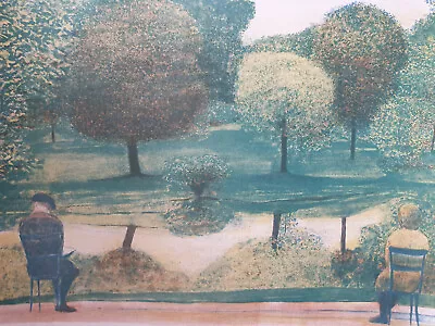 $171.34 • Buy Lithography Orig Harold Altman Signed Paris Park Couple Park Lake 1974