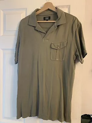 Barbour Land Rover Mens Large Kaki Polo Shirt • £15