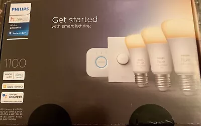 Philips Hue 3 Set A60 Smart Bulb E27 With Hue Bridge White Ambience • $150