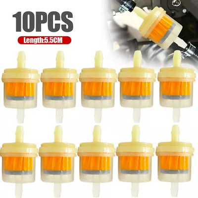 10PCS Inline Gas Fuel Filter 6-7MM 1/4  For Lawn Mower Small Engine Accessories • £6.83