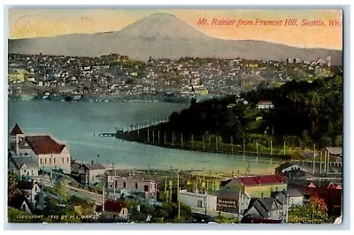 Seattle Washington Postcard Mt. Rainier Fremont Hill Lake C1914 Vintage Antique • $19.95