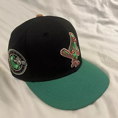 Memphis Redbirds Black & Green Hat Cap Fitted 7 Minor League Baseball Cardinals • $25