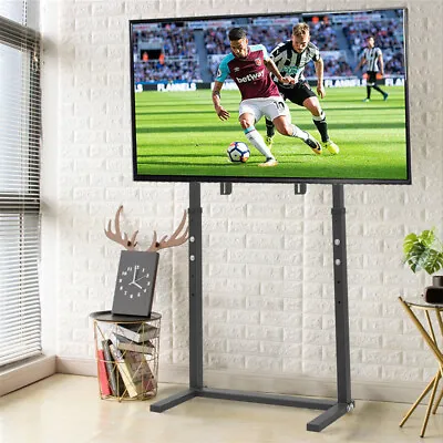 Extra Large Floor TV Stand TV Mount Adjustable Height Free Standing Home Office • £52.94