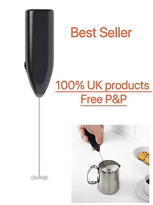 Milk Frother Whisk IKEA Black Coffee Latte Hot Chocolate  100% UK Stock Free P&P • £3.59