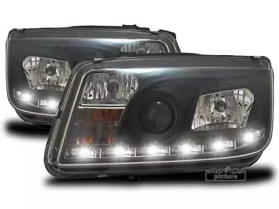 Scheinwerfer LED Tagfahrlicht Optik For VW BORA 1998-2005 Daylight Schwarz AU LP • $468.39