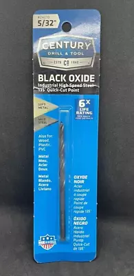 5/32  Black Oxide Drill Bit Quick Cut 6x Life For Metal By Century Tool USA • $5.95