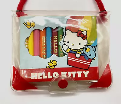 1984 Vintage 80's Sanrio HELLO KITTY Colored Pencils & Sketchbook Set NEVER USED • $59.99