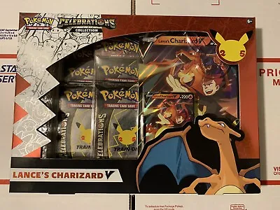 $37.99 • Buy Pokemon TCG Celebrations Lance's Charizard V Collection Factory Sealed Box
