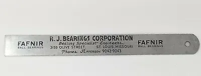 Ruler 1940s RJ Fafnir Ball Bearings Specialist Engineers 6 Inch Vintage  • $11.95