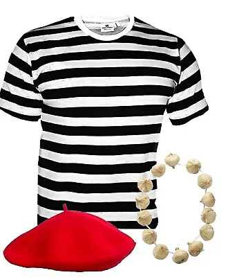 Deluxe Mens French Man Fancy Dress Costume French Day 3 Piece Set Waiter Outfit • £16.95