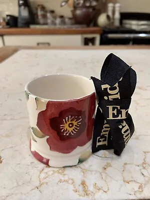 £4.50 • Buy Emma Bridgewater Christmas Rose Espresso Cup Or Decoration Chipped