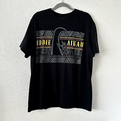 Rare Quicksilver Eddie Aikau Shirt Black Short Sleeve T-shirt - Men's Size L • $35