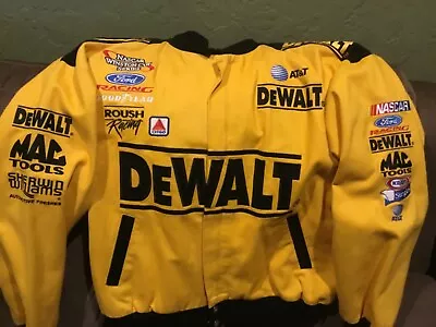 🔥 Matt Kenseth Dewalt Roush Racing Full Zip Embroidered NASCAR Large Jacket • $115