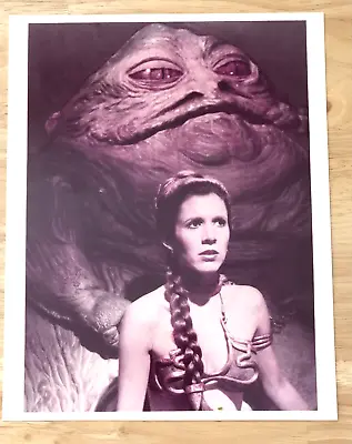 Vintage Star Wars Slave Leia & Jabba The Hutt Glossy Promotional B & W Photo • $59.99