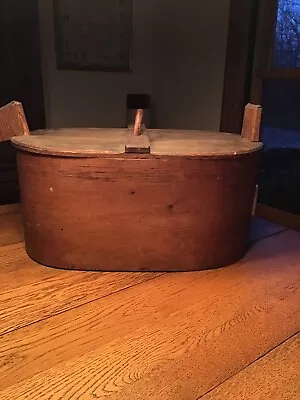 Very Large Vintage Norwegian Tine Box Scandinavian Bentwood • $225