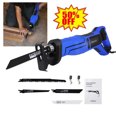 £36 • Buy Electric Reciprocating Sabre Saw Free Blades For Wood Metal Tree Cutting Garden