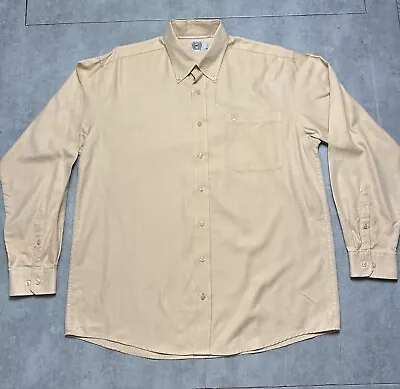 Cinch Button Down Western Dress Shirt Mens Medium Cream Orange Ranch Rodeo • $22.49
