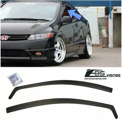 For 06-11 Honda Civic Coupe | JDM In-Channel Side Window Visors Rain Guards • $39.99