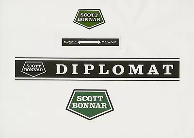 Scott Bonnar DIPLOMAT 430 Vintage Mower Repro Decals • $15.50