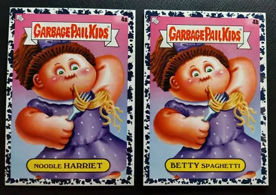 2021 Garbage Pail Kids Food Fight BLACK 4a Noodle HARRIET & 4b BETTY Spaghetti • $8.59