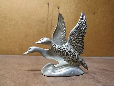 Vintage Silea Flying Goose Silverplate Napkin Holder Hunting Bird Decor Ducks • $16