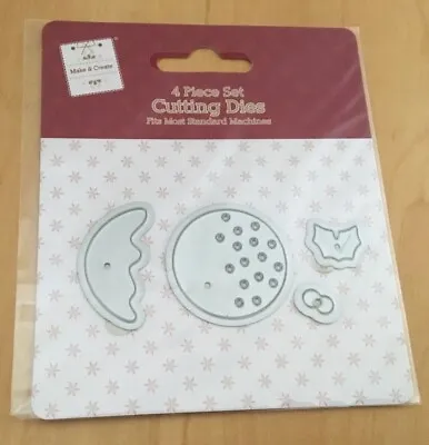 Die Cutter For Card Making Mini Metal Die “ ChristmasPudding “ New • £1