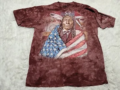 The Mountain Shirt XL Red Native American Indian Flag Tribe Tie Dye Cherokee NC • $9.95