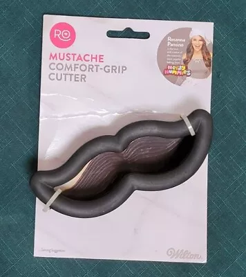 WILTON Comfort Grip Mustache Cookie Cutter 5  X 2  Nerdy Nummies NEW • $7.90