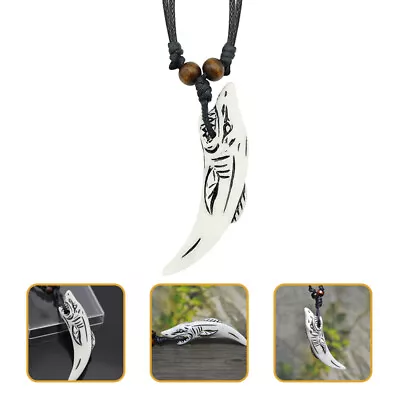 Neck Chain Men Surfer Man Necklace Shark Tooth Necklace Mens Necklace Beach • £4.37