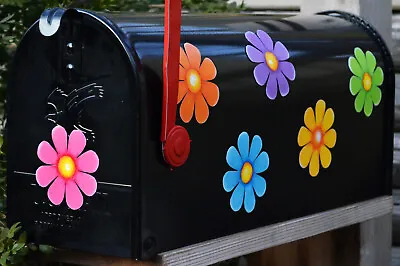 Mailbox Magnet Partial Cover Flower Groovy Daisies Set Of 6 For Car Multi Use • $2.95