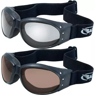 2 Pair Eliminator Motorcycle Goggles Clear Mirror And Driving Mirror Lenses • $24.99