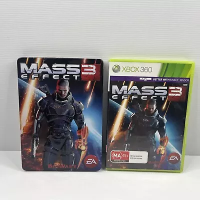 Mass Effect 3 Microsoft Xbox 360 Game + Steel Case - PAL Complete • $25