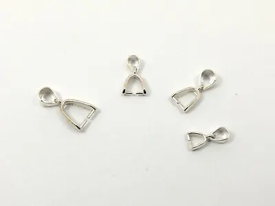 925 Sterling Silver Smooth Pinch BAIL Clasp Findings DIY Making 11 /13 /15 /16mm • $3.50