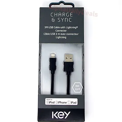$6.99 • Buy KEY MFi Certified Lightning USB Charger Sync Cable IPhone 13 12 11 X XR 8 Long