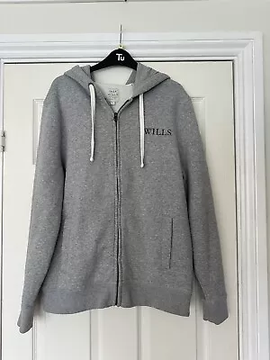 JACK WILLS Men's Medium Light Grey Zip Up Hoodie • £9.99