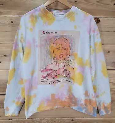 Miley Cyrus Sweatshirt Crewneck Adult Medium Pastel ART Midnight Sky • $19.99