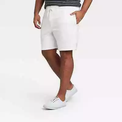 Men's Big & Tall 8.5'' Knit Shorts - Goodfellow & Co Off-White 3XL • $14.36