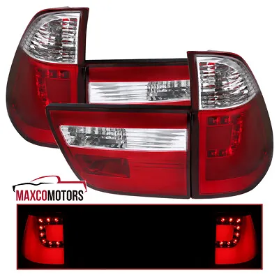 $178.93 • Buy Red/Clear Tail Lights Fits 2000-2006 BMW E53 X5 LED Brake Lamps Left+Right 00-06